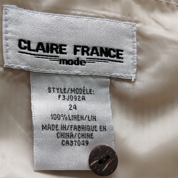Claire France 💯 linen/ lin - Picture 2 of 6